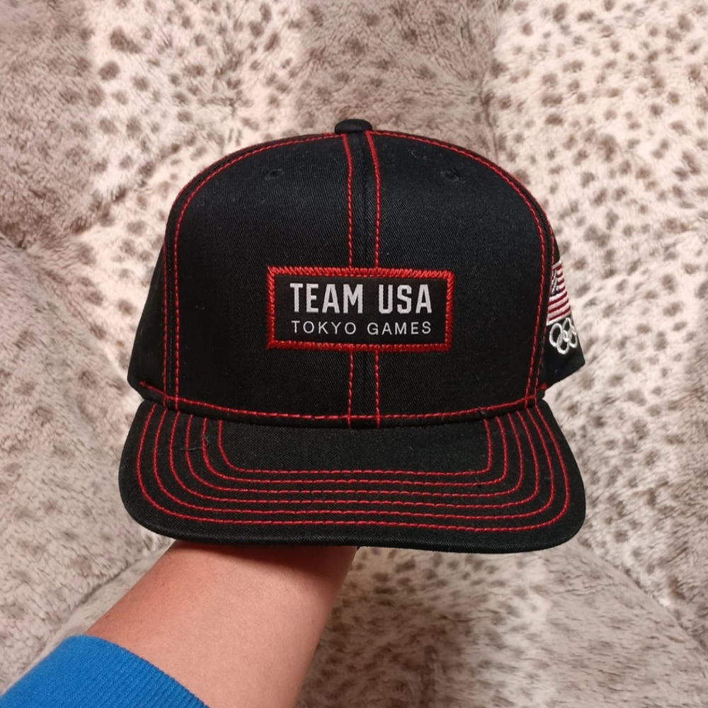 Team Apparel Black and Red Tokyo Games Cap